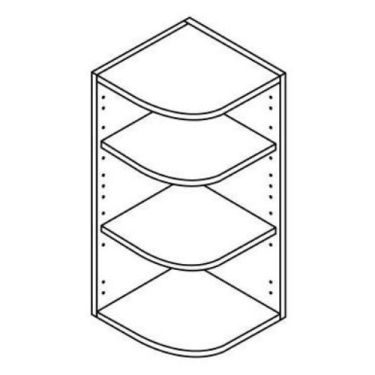 Click Here To Enlarge This Photo Of ClicBox Curved Wall Unit: 720mm (H) x 300mm (W) - Flatpacked
