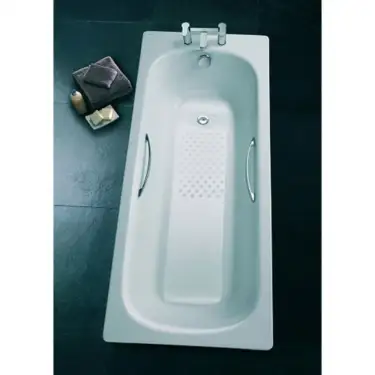 Click Here To Enlarge This Photo Of Twyford Celtic Straight Steel Bath 1700 X 700mm with 2 Tap Holes - BS1572WH