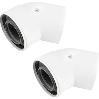 Click Here To Enlarge This Photo Of Ideal V3 45 Degree Boiler Flue Elbow 203131