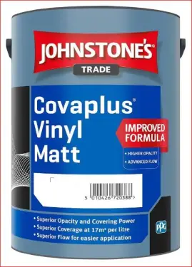 Click Here To Enlarge This Photo Of Johnstone&rsquo;s Trade Covaplus Vinyl Matt Paint Brilliant White 5L