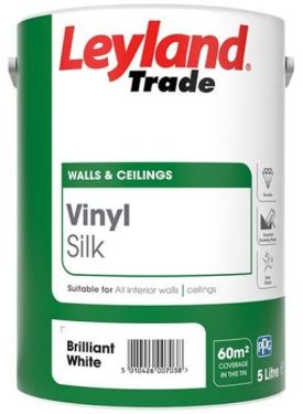 Click Here To Enlarge This Photo Of Leyland Trade Vinyl Silk  Brilliant White 5L