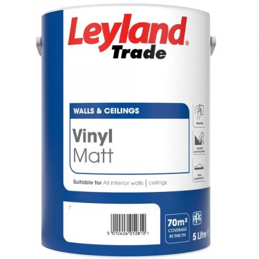 Click Here To Enlarge This Photo Of Leyland Trade Vinyl Matt Emulsion Paint Magnolia 5L