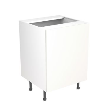 Click Here To Enlarge This Photo Of Kitchen Kit Flatpack Slab Super Gloss White 600 Base Unit Sink - FKKF0035