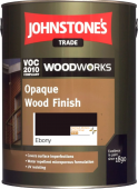 Johnstone's Trade Opaque Wood Finish (Solvent / Oil Based) in Ebony 5 Litre