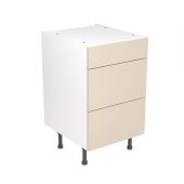 Kitchen Kit Flatpack Slab Super Gloss Cashmere 500 Base Unit 3 Drawer - FKKF0141