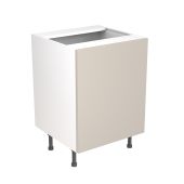 Kitchen Kit Flatpack Slab Super Gloss Light Grey 600 Base Unit Sink - FKKF0235