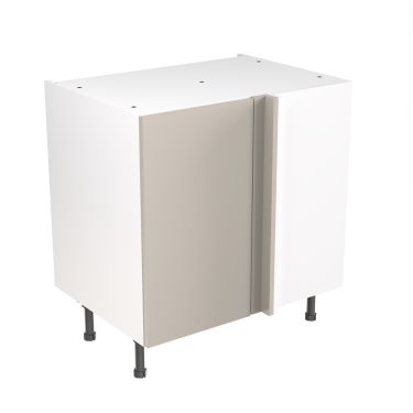 Click Here To Enlarge This Photo Of Kitchen Kit Flatpack Slab Super Gloss Light Grey 800 Base Unit Blind Corner - FKKF0237