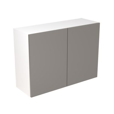 Click Here To Enlarge This Photo Of Kitchen Kit Flatpack Slab Super Gloss Dust Grey 1000 Wall Unit - FKKF0315