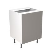 Kitchen Kit Flatpack Slab Super Gloss Dust Grey 600 Base Unit Sink - FKKF0335