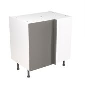 Kitchen Kit Flatpack Slab Super Gloss Dust Grey 800 Base Unit Blind Corner - FKKF0337