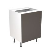 Kitchen Kit Flatpack Slab Super Gloss Graphite 600 Base Unit Sink - FKKF0435