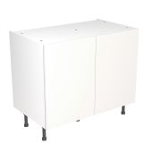 Kitchen Kit Flatpack Slab Ultra Matt White 1000 Base Unit - FKKF0508