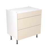Kitchen Kit Flatpack Slab Ultra Matt Cashmere 800 Base Unit 3 Drawer - FKKF0607