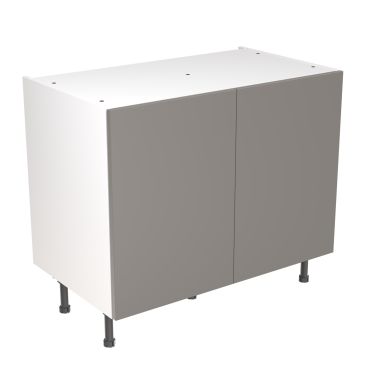 Click Here To Enlarge This Photo Of Kitchen Kit Flatpack Slab Ultra Matt Dust Grey 1000 Base Unit - FKKF0808