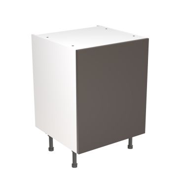Click Here To Enlarge This Photo Of Kitchen Kit Flatpack Slab Ultra Matt Graphite 600 Base Unit - FKKF0904