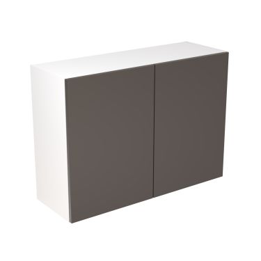 Click Here To Enlarge This Photo Of Kitchen Kit Flatpack Slab Ultra Matt Graphite 1000 Wall Unit - FKKF0915