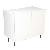 Kitchen Kit Value Slab Matt White 1000 Base Unit - FKKM1008