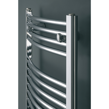 Click Here To Enlarge This Photo Of Eucotherm Chromo Curved Chrome Ladder Towel Designer Radiators