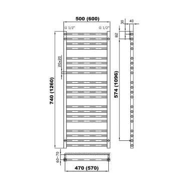 Click Here To Enlarge This Photo Of Eucotherm Verano Chrome Ladder Towel Designer Radiators
