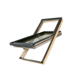 FAKRO FTT U8 Thermo or U6 High Energy Efficient Pivot Roof Windows Non Vented in Natural Pine