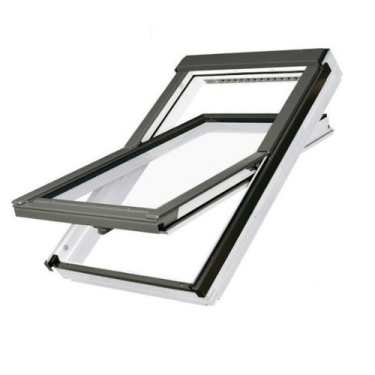 Click Here To Enlarge This Photo Of FAKRO FTT/W U8 Thermo or U6 High Energy Efficient Pivot Roof Windows Non Vented in White Acrylic
