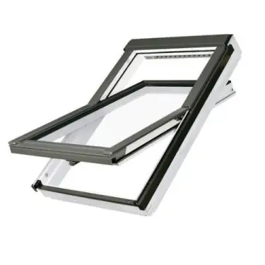 Click Here To Enlarge This Photo Of FAKRO FTT/W U8 Thermo or U6 High Energy Efficient Pivot Roof Windows Non Vented in White Acrylic