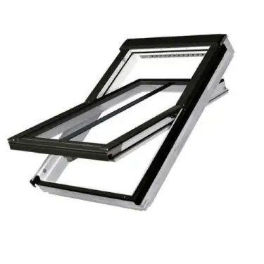 Click Here To Enlarge This Photo Of FAKRO FTT/U U8 Thermo or U6 High Energy Efficient Pivot Roof Windows Non Vented in White Polyurethane Finish