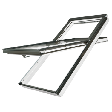Click Here To Enlarge This Photo Of FAKRO FYU-V proSky High Pivot Roof Windows with Raised Axis of Rotation in Polyurethane Finish