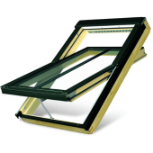 FAKRO FTP-V/C Conservation Style Centre Pivot Roof Windows in Natural Pine