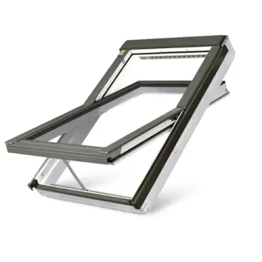Click Here To Enlarge This Photo Of FAKRO FTW-V/C Conservation Style Centre Pivot Roof Windows in White Acrylic