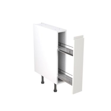 Click Here To Enlarge This Photo Of Kitchen Kit Flatpack J Pull Ultra Matt White 150 Base Unit With Pull-Out - FKKJ0551