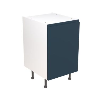 Click Here To Enlarge This Photo Of Kitchen Kit Flatpack J Pull Ultra Matt Indigo Blue 500 Base Unit - FKKJ1303