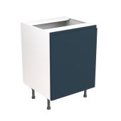 Kitchen Kit Flatpack J Pull Ultra Matt Indigo Blue 600 Base Unit Sink - FKKJ1335