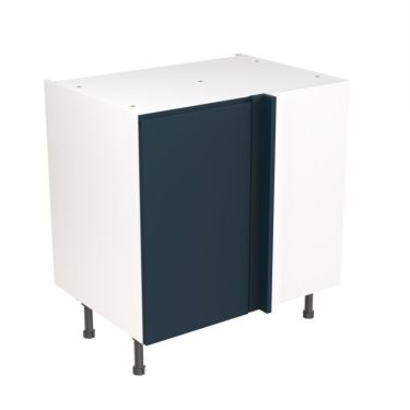 Click Here To Enlarge This Photo Of Kitchen Kit Flatpack J Pull Ultra Matt Indigo Blue 800 Base Unit Blind Corner - FKKJ1337