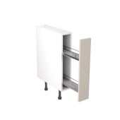 Kitchen Kit Flatpack Shaker Ultra Matt Light Grey 150 Base Unit With Pull-Out - FKKH0751