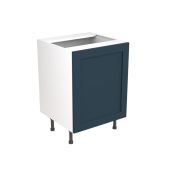 Kitchen Kit Flatpack Shaker Ultra Matt Indigo Blue 600 Base Unit Sink - FKKH1335