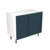 Kitchen Kit Flatpack Shaker Ultra Matt Indigo Blue 1000 Base Unit - FKKH1308