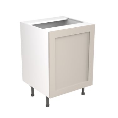 Click Here To Enlarge This Photo Of Kitchen Kit Flatpack Shaker Ultra Matt Light Grey 600 Base Unit Sink - FKKH0735
