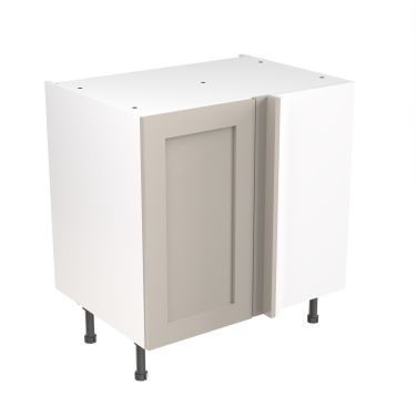 Click Here To Enlarge This Photo Of Kitchen Kit Flatpack Shaker Ultra Matt Light Grey 800 Base Unit Blind Corner - FKKH0737