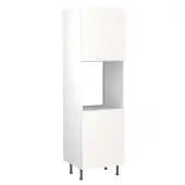 Kitchen Kit Value Slab Matt White 600 Tall Unit Single Oven - FKKM1031
