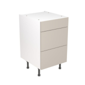 Kitchen Kit Value Slab Matt Light Grey 500 Base Unit 3 Drawer - FKKM1241