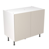 Kitchen Kit Value Slab Matt Light Grey 1000 Base Unit - FKKM1208