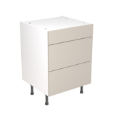 Kitchen Kit Value Slab Matt Light Grey 600 Base Unit 3 Drawer - FKKM1206