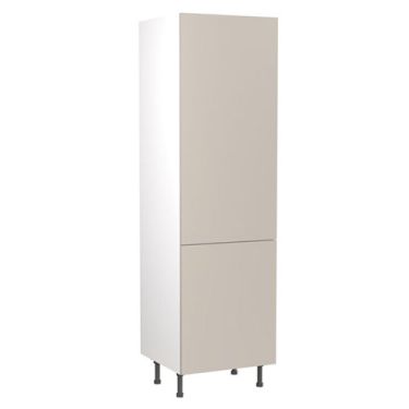 Click Here To Enlarge This Photo Of Kitchen Kit Value Slab Matt Light Grey 600 Tall Unit Fridge & Freezer 70/30 - FKKM1222
