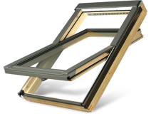 FAKRO FTP-V P2 03 66x98 Natural Pine Centre Pivot Roof Window