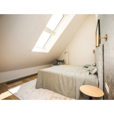 Click Here To Enlarge This Photo Of FAKRO FTU-V P2 03 66x98 White PU Coated Pine Centre Pivot Roof Window