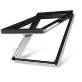FAKRO FPW-V P2 02 55cm x 98cm Safety Double Glazed Top Hung and Pivot Dual Function Roof Windows in White Acrylic - 879H02