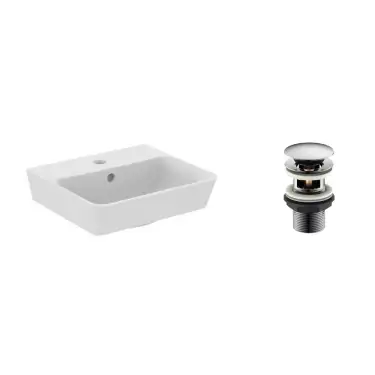 Click Here To Enlarge This Photo Of Ideal Standard Concept Air Hand Rinse Basin 400 x 350mm White Cube - E076901