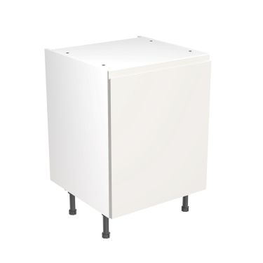 Click Here To Enlarge This Photo Of Kitchen Kit Flatpack J Pull Super Gloss White 600 Base Unit - FKKJ0004