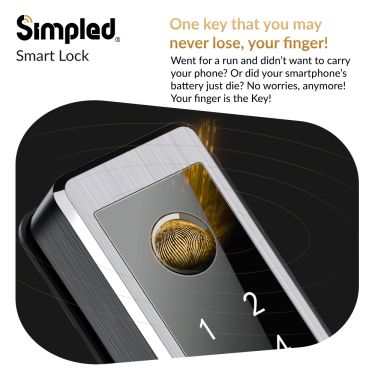 Click Here To Enlarge This Photo Of Simpled Slim Series Smart Lock Silver SFS